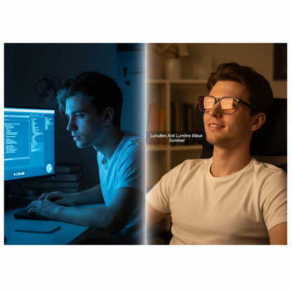 Anti Blue Light Glasses with Red Tinted Lenses Better Sleep Red Lens Filter Glasses Men Women Orange Yellow Lenses Glasses