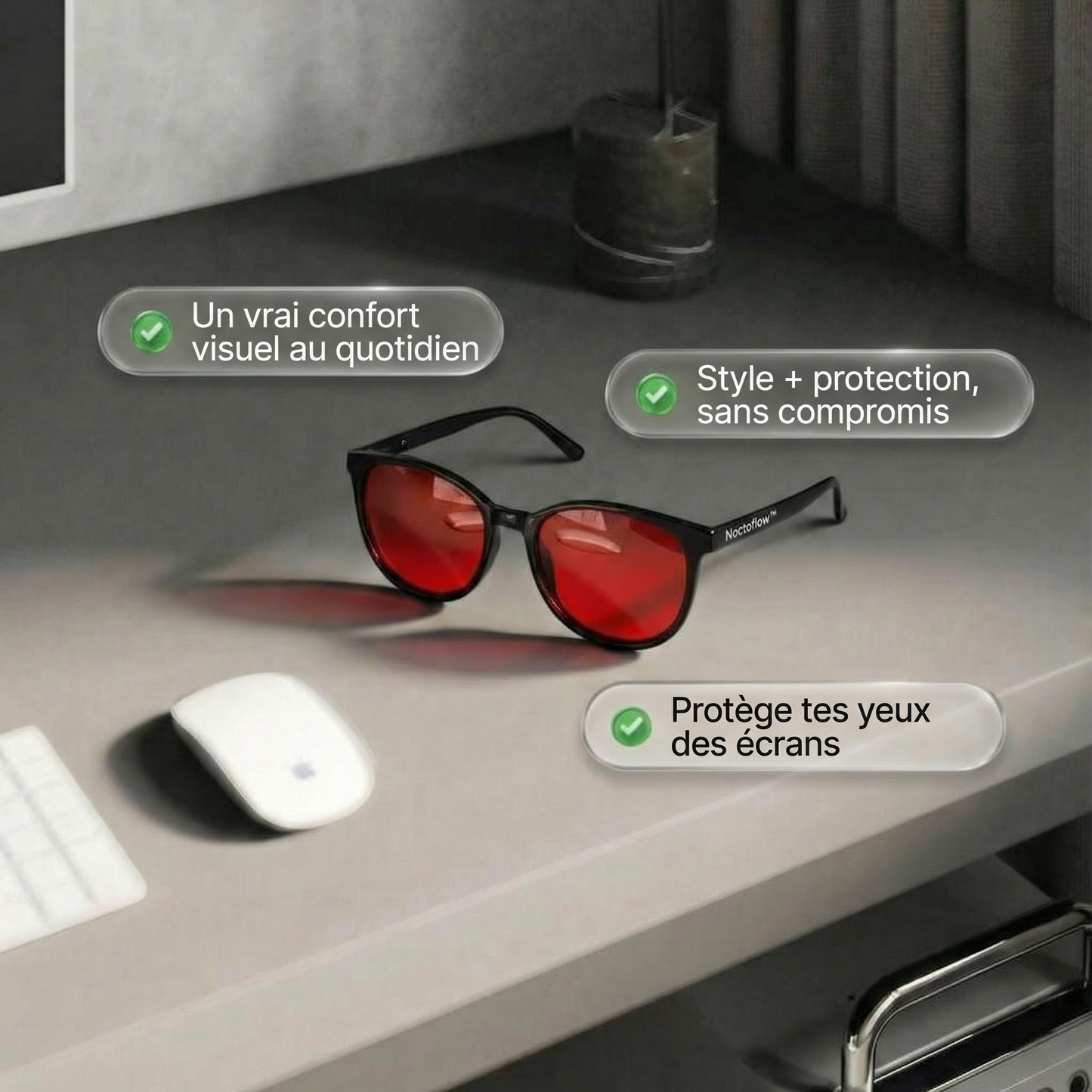 Noctoflow™ – Lunettes Anti Lumière Bleue